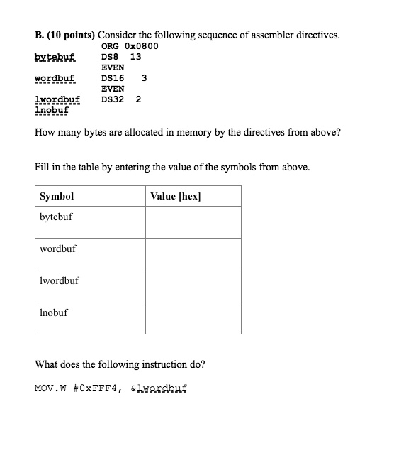 SOLVED B. 10 points Consider the following sequence of