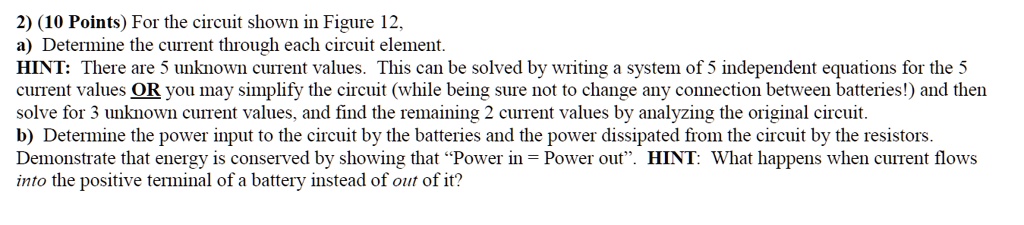 2 10 points for the circuit shown in figure 12 determine the current ...