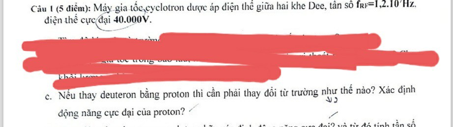 ?i?n Th? C?c ??i 40.000 V. C. N?u Thay Deuteron B?ng Proton Thi C?n Ph ...