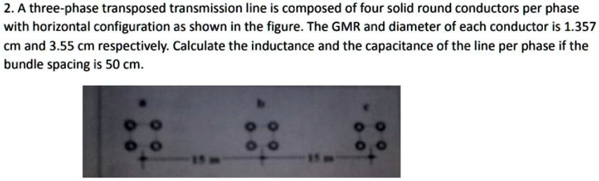 A Three-phase Transposed Transmission Line Is Composed Of Four Solid ...