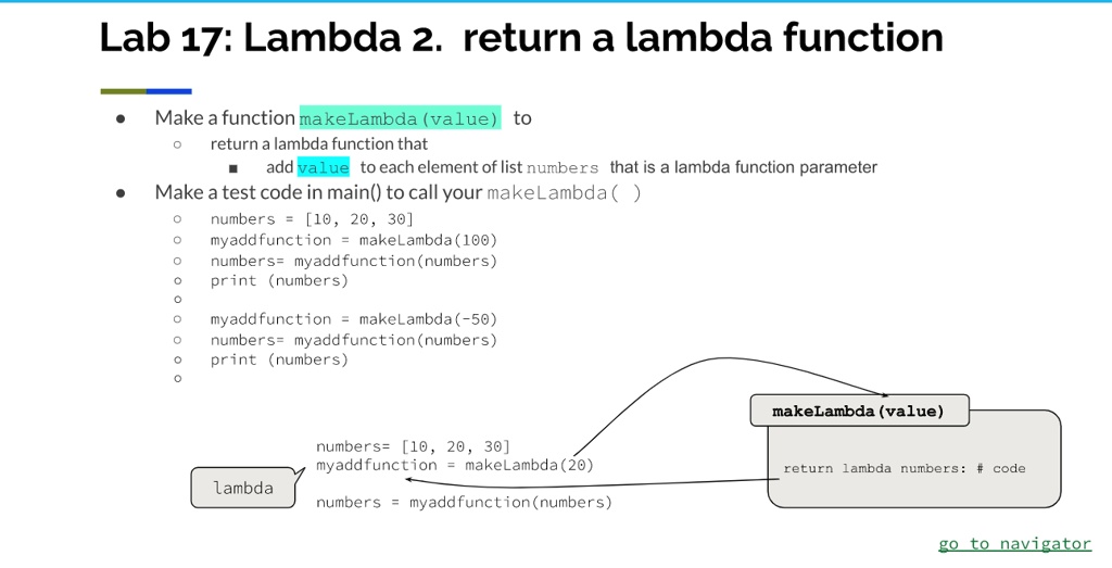 VIDEO solution: In Python only ab 17: Lambda 2. return a lambda ...