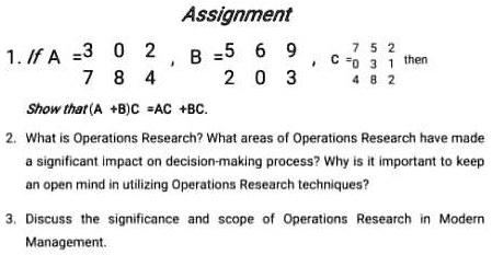 scope of operational research scope of operational research