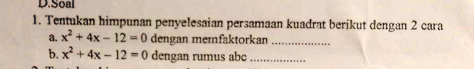 penyelesaian dari persamaan 4 x kurang 2 = 10 adalah