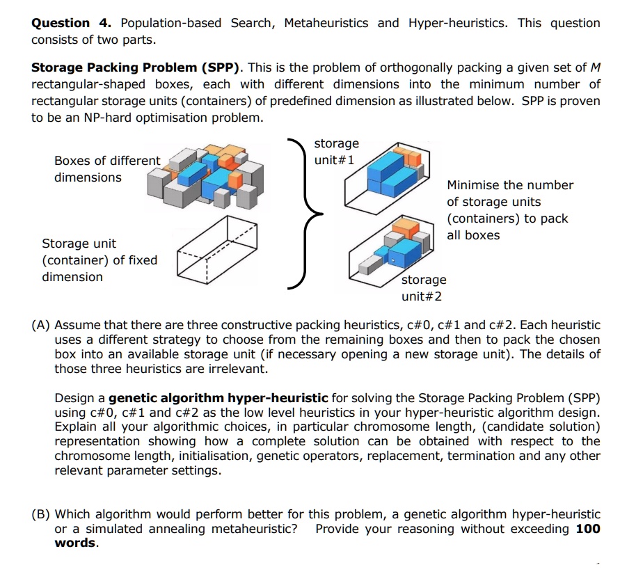 ai method question question 4 population based search metaheuristics ...