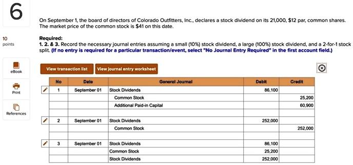6 10 points On September 1, the board of directors of Colorado 