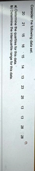Video Solution: 20 Bdetermine The Interquartile Range For This Data 