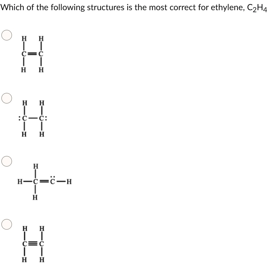 SOLVED Which of the following structures is the most correct for