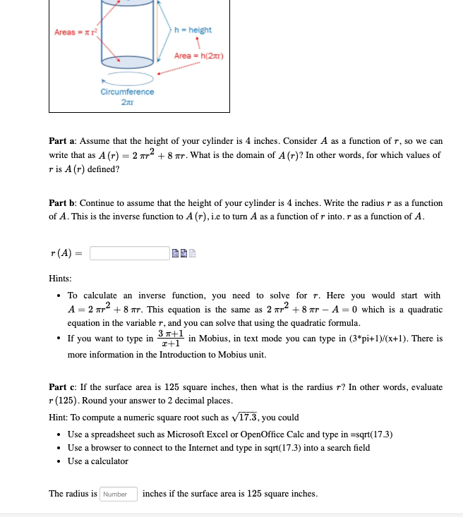 solved-part-a-assume-that-the-height-of-your-cylinder-is-4-inches