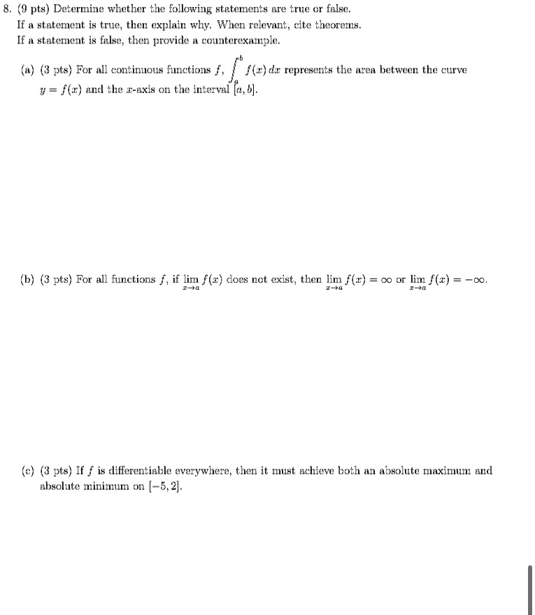 VIDEO solution: Determine whether the following statements are true or ...