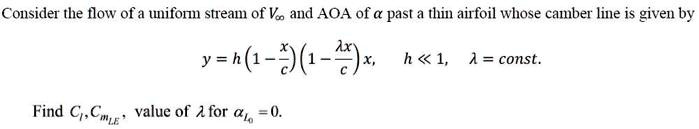 SOLVED: Consider the flow of a uniform stream of velocity V and angle ...