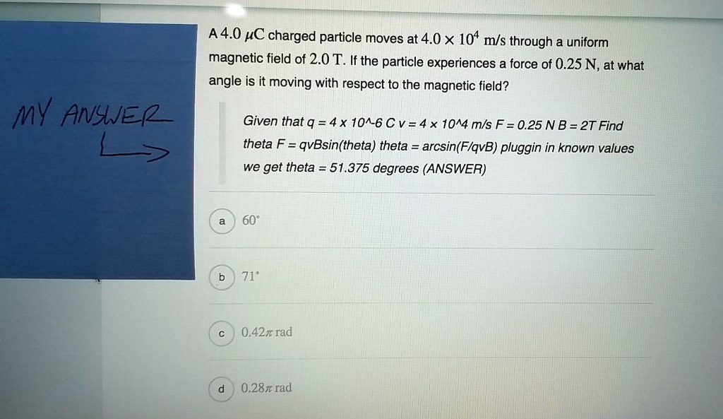 solved-a-4-0-c-charged-particle-moves-at-4-0-x-10-4-m-s-through-a