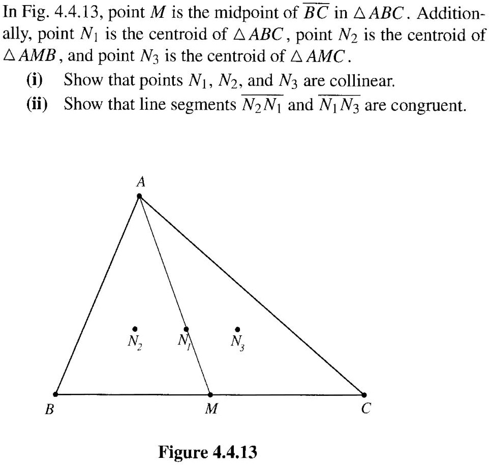please help use proper theorems definitions in fig 4413 point m is the ...
