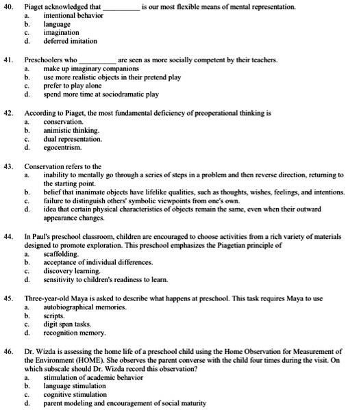 SOLVED 40. Piaget acknowledged that intentional behavior