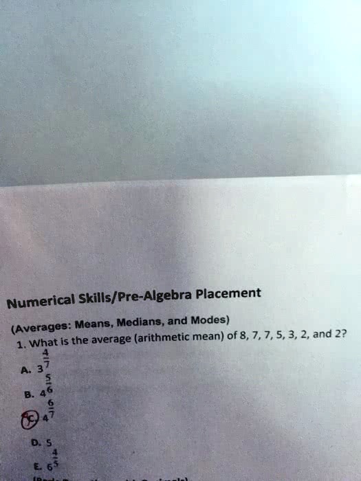 What is the average arithmetic mean of 8 7 7 5 3 2 and 2?