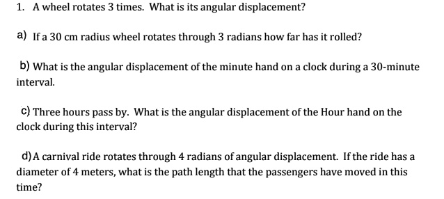 A Wheel Rotates 3 Times What Is Its Angular Displacement