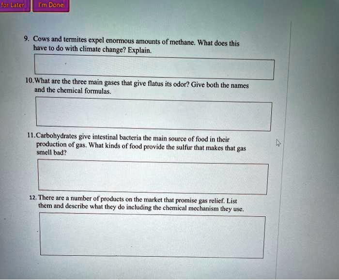 SOLVED tor Later Tm Done Cows and termites expel enormous amounts of