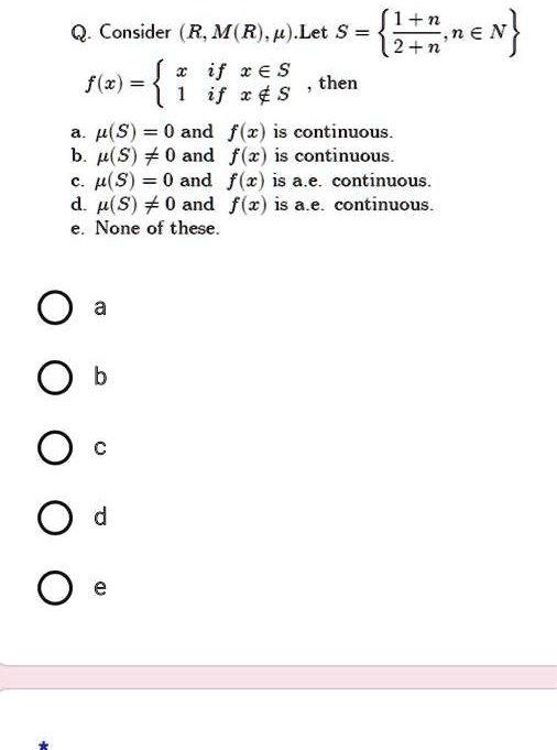 Solved J1tn Consider R M R P Let Nen 2 N If X Es Flz Then If X S P S 0 And F Z Is Continuous B P S 0 And F Z