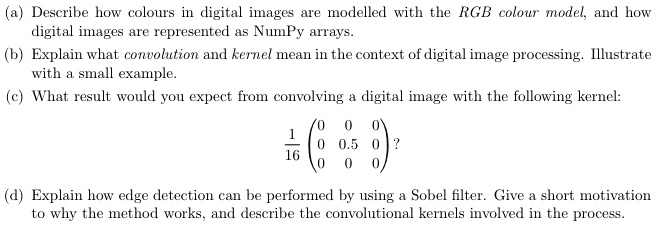 SOLVED: a) Describe how colors in digital images are modeled with the ...
