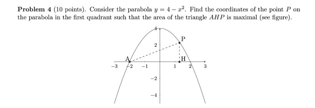 Problem 10 Points Consider The Parabola Y 4 X2 Fi Itprospt