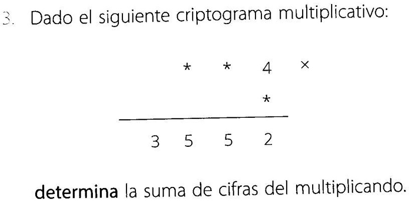 SOLVED: Me Ayudan Por Favor. 3 Dado El Siguiente Criptograma ...