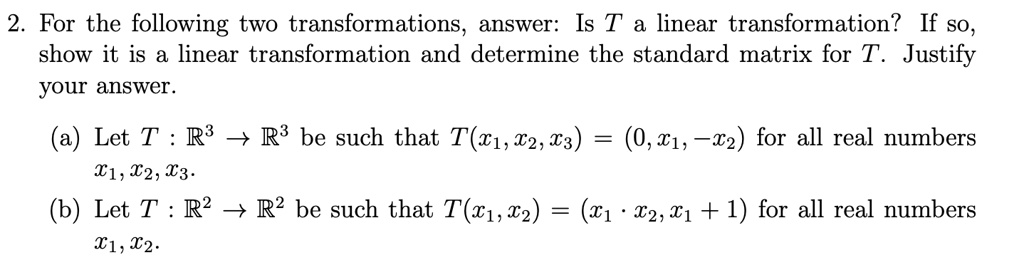 SOLVED: Please Help With Part B. 2. For The Following Two ...