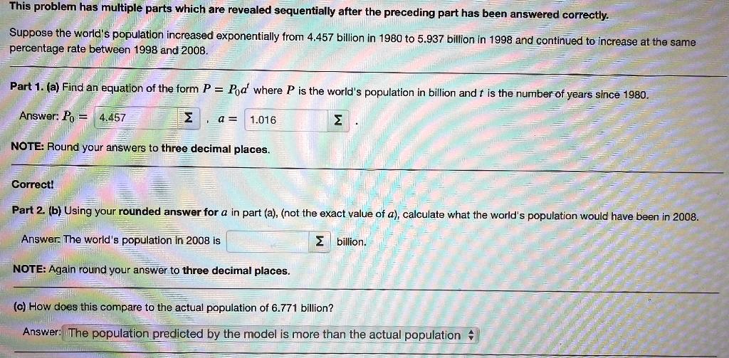 this problem has multiple parts which are revealed sequentially after ...
