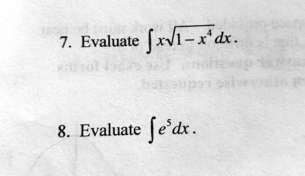 7 evaluate xv1 rdx 8 evaluate fe dx  67053