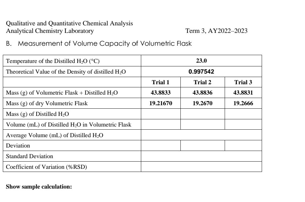SOLVED Qualitative and Quantitative Chemical Analysis Analytical