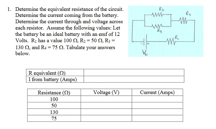 Determine the equivalent resistance of the circuit. Determine the ...