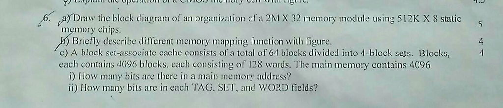 solved-draw-the-block-diagram-of-an-organization-of-a-2m-x-32-memory