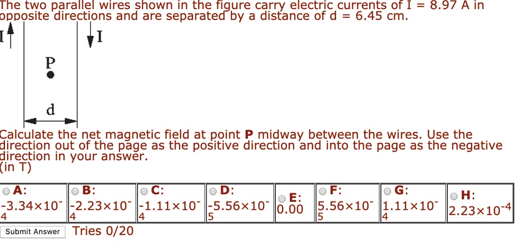 The two parallel wires shown in the figure carry electric...