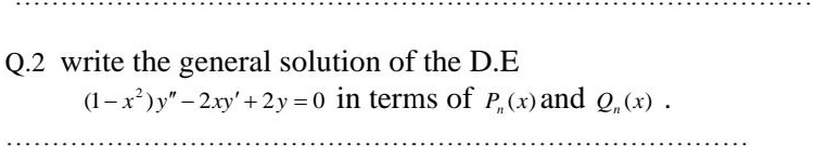 Solved Q 2 Write The General Solution Of The D E I X Y 2xy 2y 0 In Terms Of P R And X Solved Q 2 Write The General Solution Of The D E I X Y 2xy 2y 0 In Terms Of P R And X