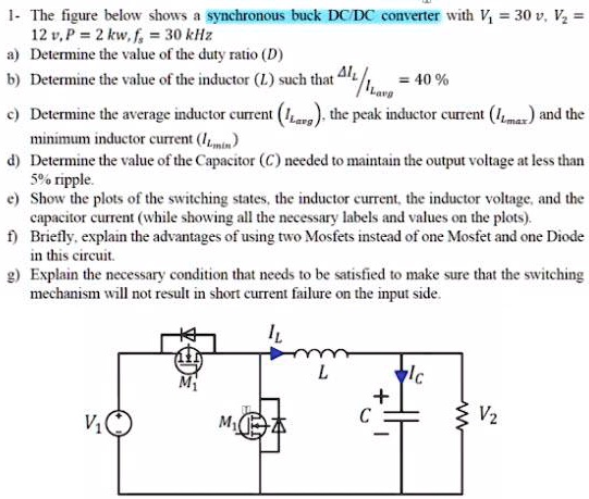 Solved: The Figure Below Shows A Synchronous Buck Dc-dc Converter With 