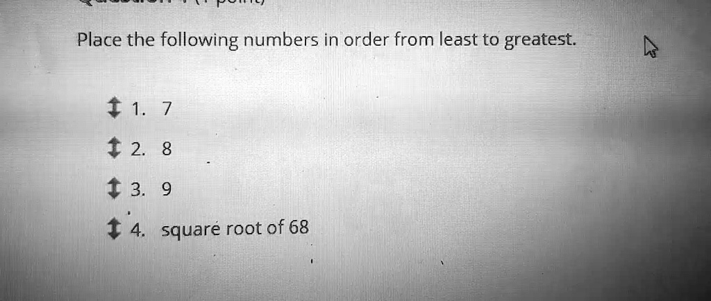 solved-place-the-following-numbers-in-order-from-least-to-greatest-1-1