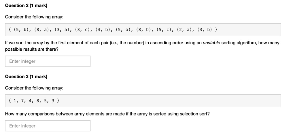 please help with this question question 2 1 mark consider the following ...