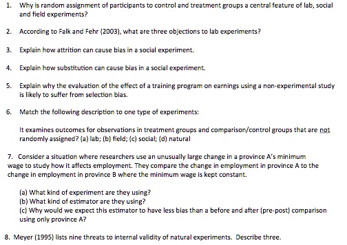 random assignment to experimental and control groups should reduce the threats to