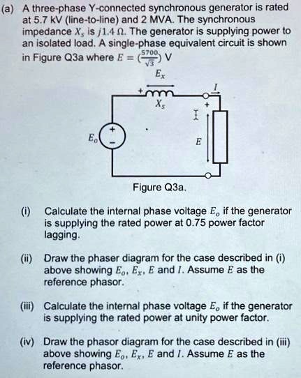 A a three phase y connected synchronous generator is rated...