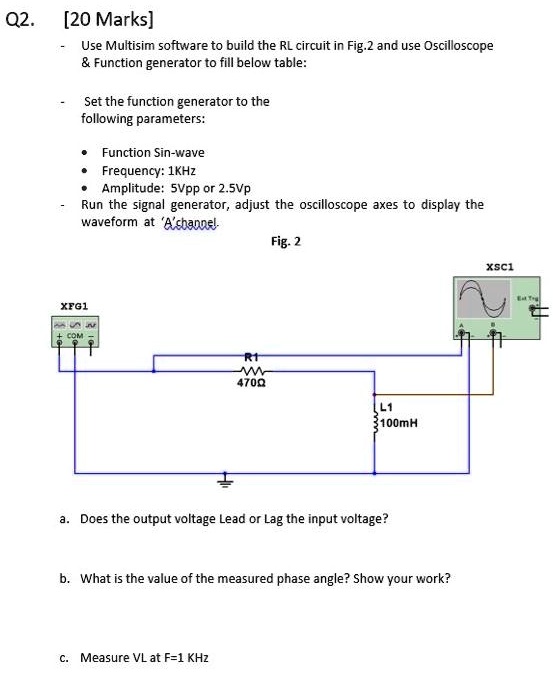 SOLVED Use Multisim software to build the RL circuit in Fig. 2 and use