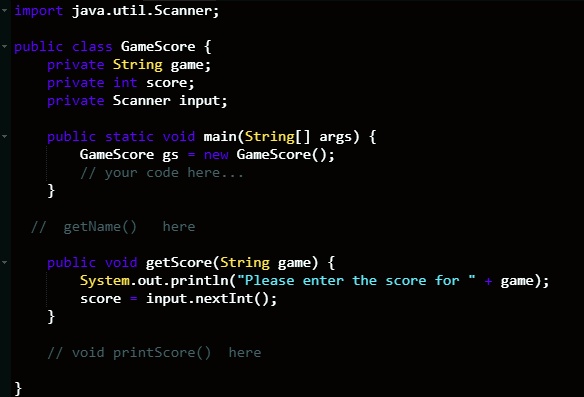 in java create a class that allows users to enter their name and their ...