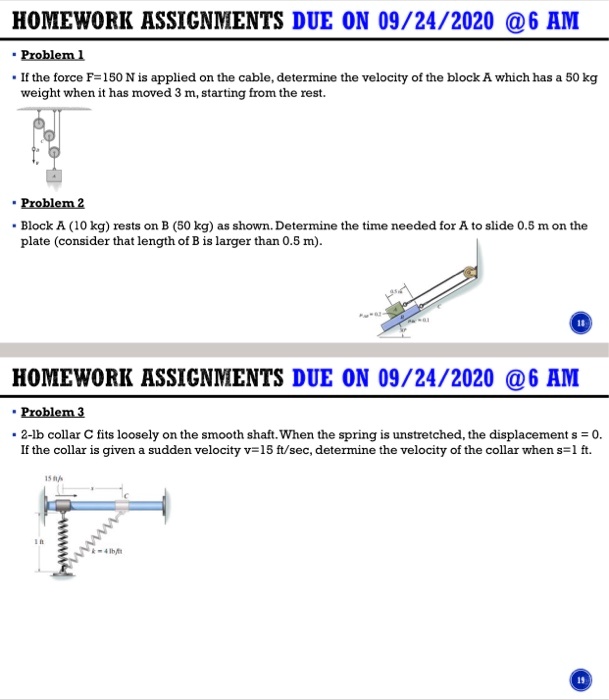 SOLVED: HOMEWORK ASSIGNMENTS DUE ON 09/24/2020 @6 AM -Probleml If the ...