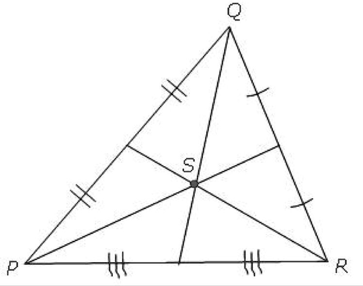 Solved The Diagram Shows Pqr Which Term Describes Point S A Circumcenter B Incenter C 5202