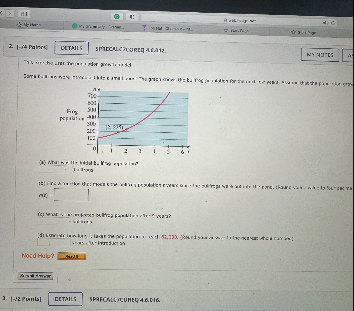 SOLVED 2. [/4 Points] DETAILS SPRECALC7COREQ 4.6.012. MY NOTES This