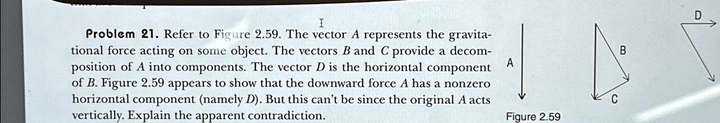 Vector Components Gravity problem 21 refer to figure 259 the vector a represents the ...