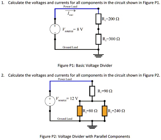 SOLVED: Calculate the voltages and currents for all components in the ...