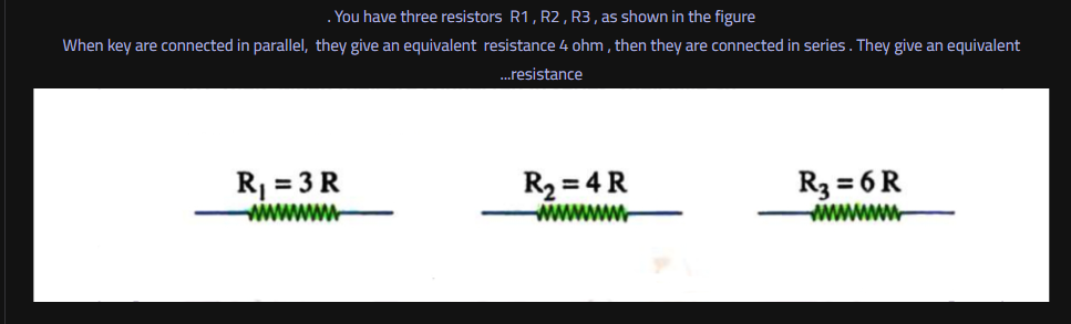 SOLVED: . You have three resistors R 1, R 2, R 3, as shown in the ...