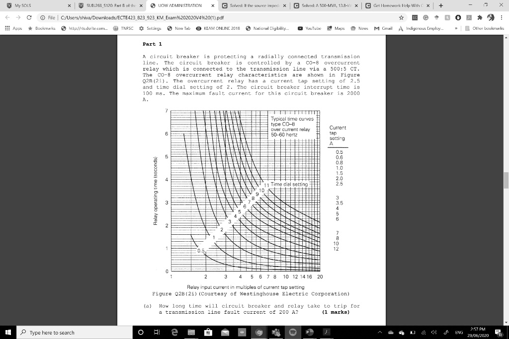 SOLVED A circuit breaker is protecting a radially connected
