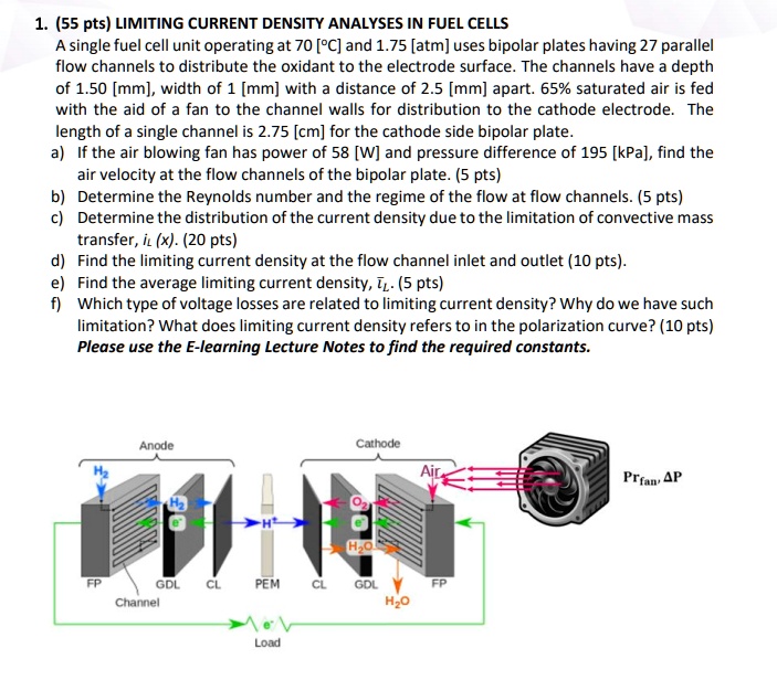SOLVED: LIMITING CURRENT DENSITY ANALYSES IN FUEL CELLS A single fuel ...