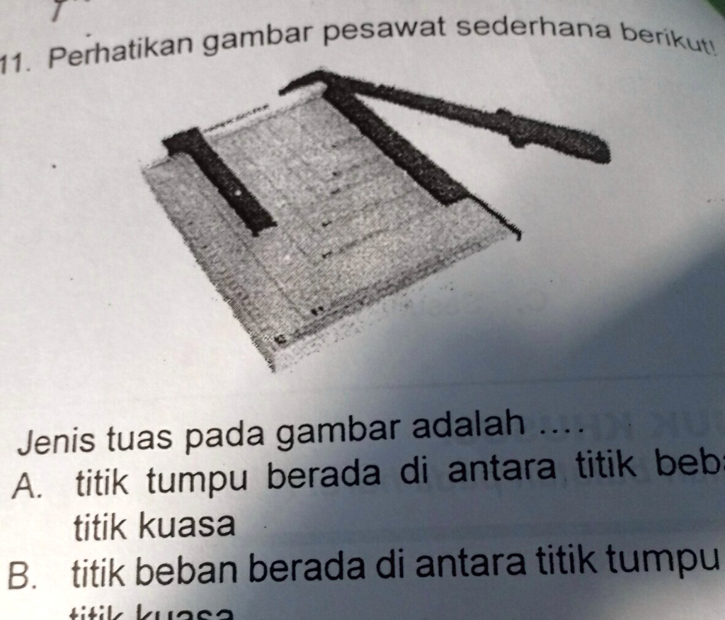 SOLVED jenis tuas pada gambar adalah gambar pesawat sederhana