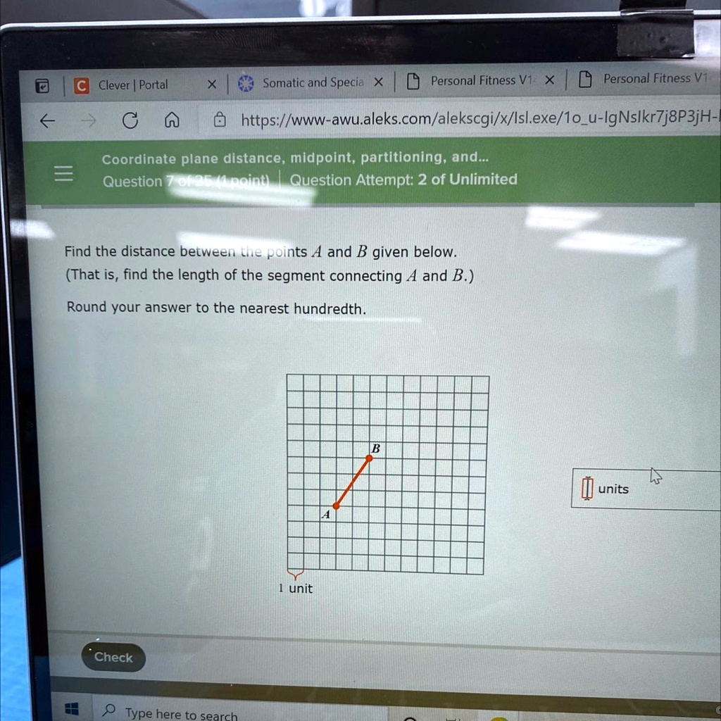 SOLVED: "Find The Distance Between The Points A And B Given Below ...