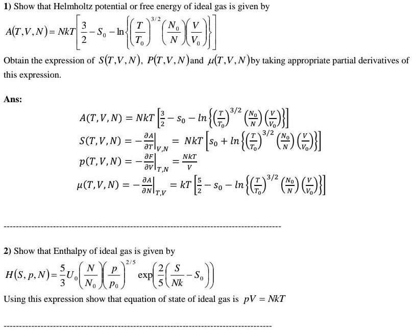 SOLVED: Texts: Statistical Mechanics Question No. 1 And 2 Full Solution ...